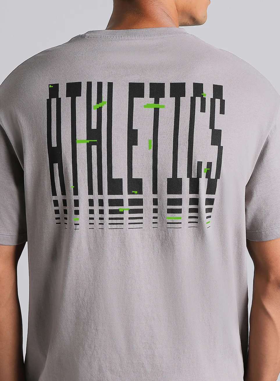 Men's Grey True Athletics Graphic Relaxed Fit T-shirt - Image 7