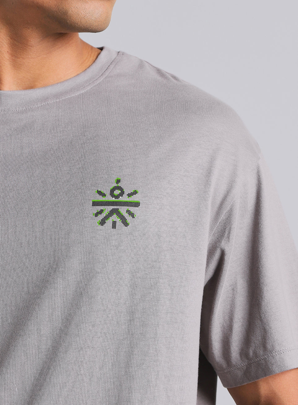 Men's Grey True Athletics Graphic Relaxed Fit T-shirt - Image 8