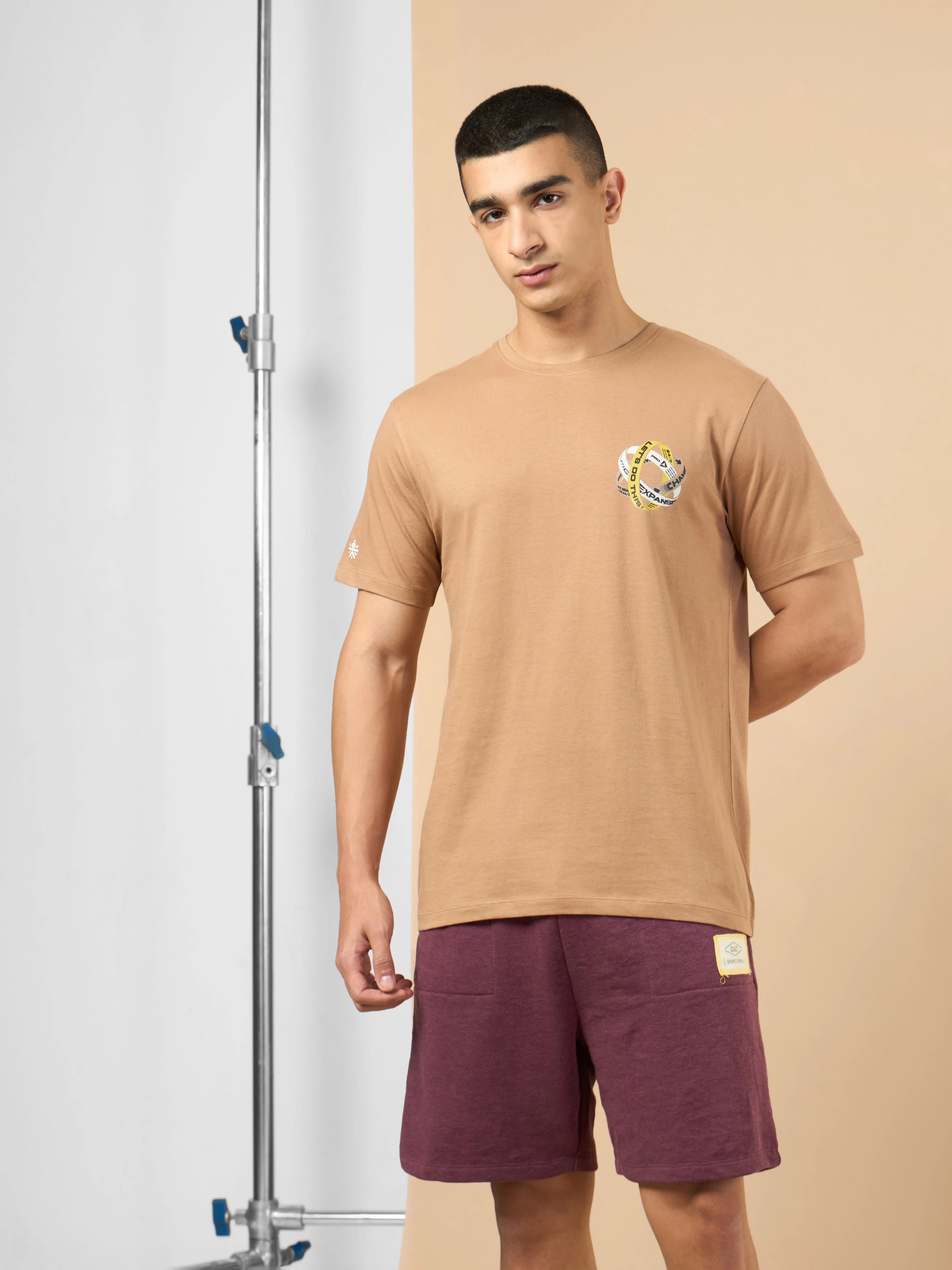 Men's Khaki Community Graphic T-shirt - Image 2