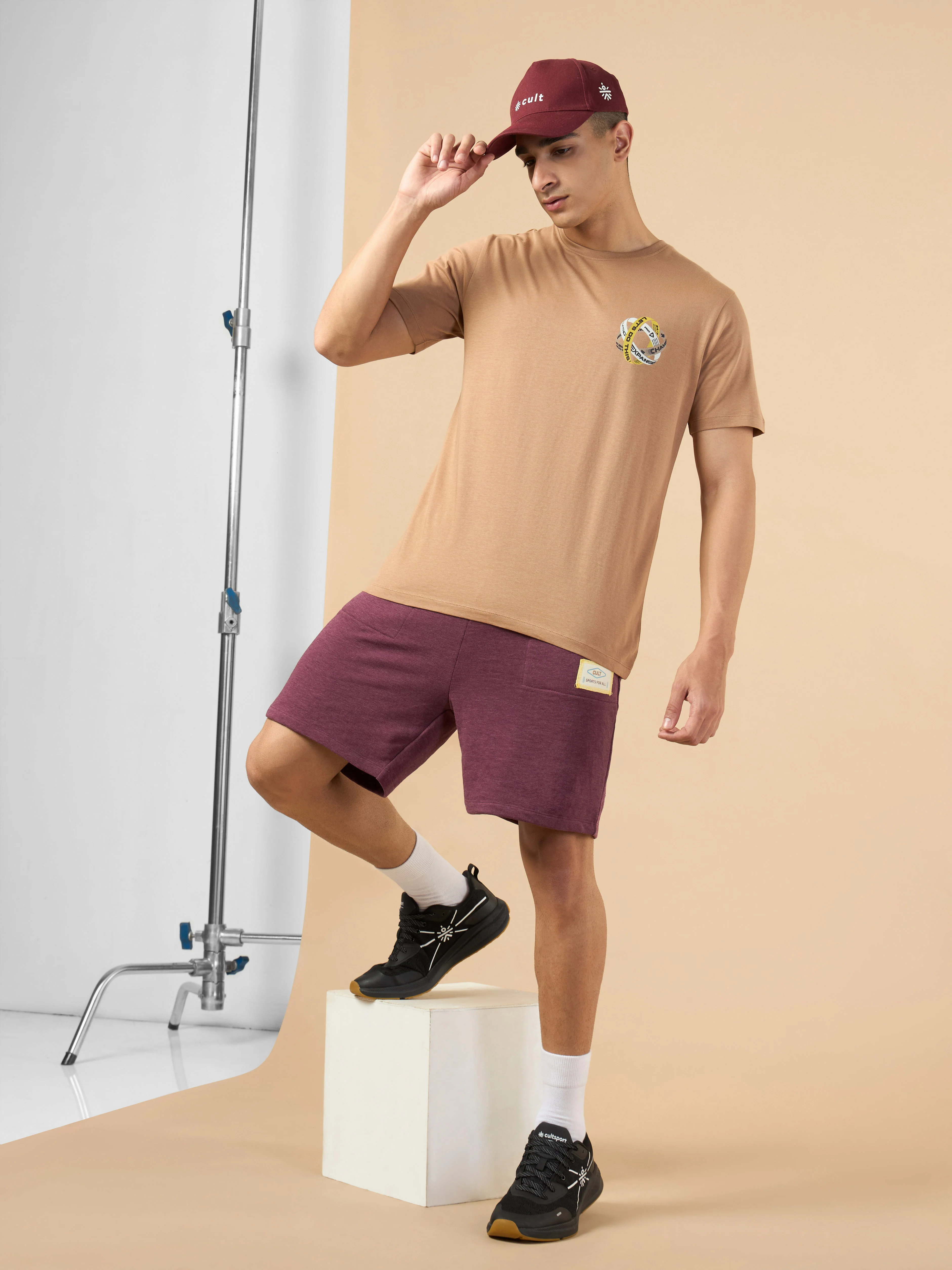 Men's Khaki Community Graphic T-shirt - Image 3
