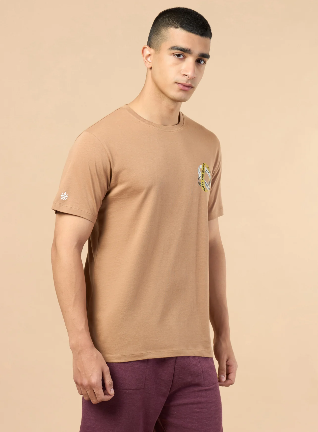 Men's Khaki Community Graphic T-shirt - Image 5