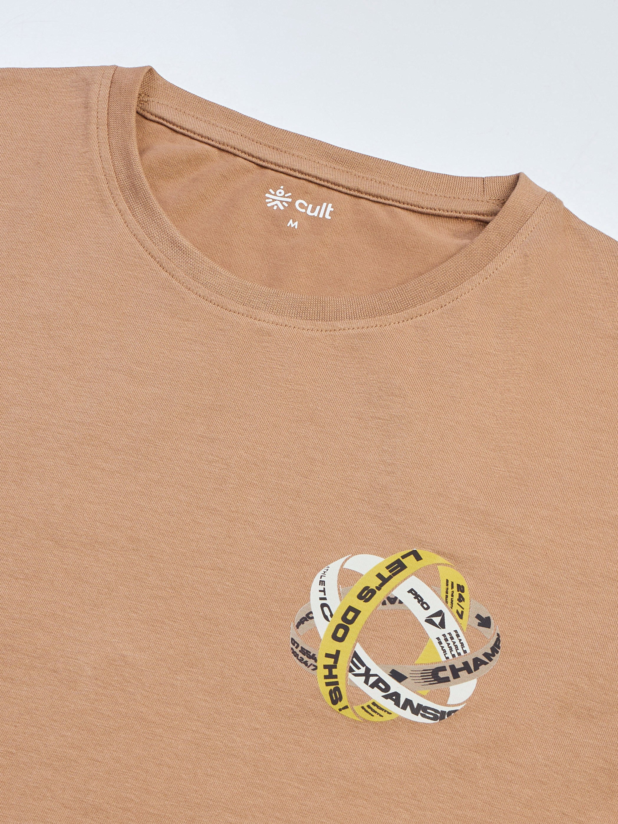 Men's Khaki Community Graphic T-shirt - Image 8