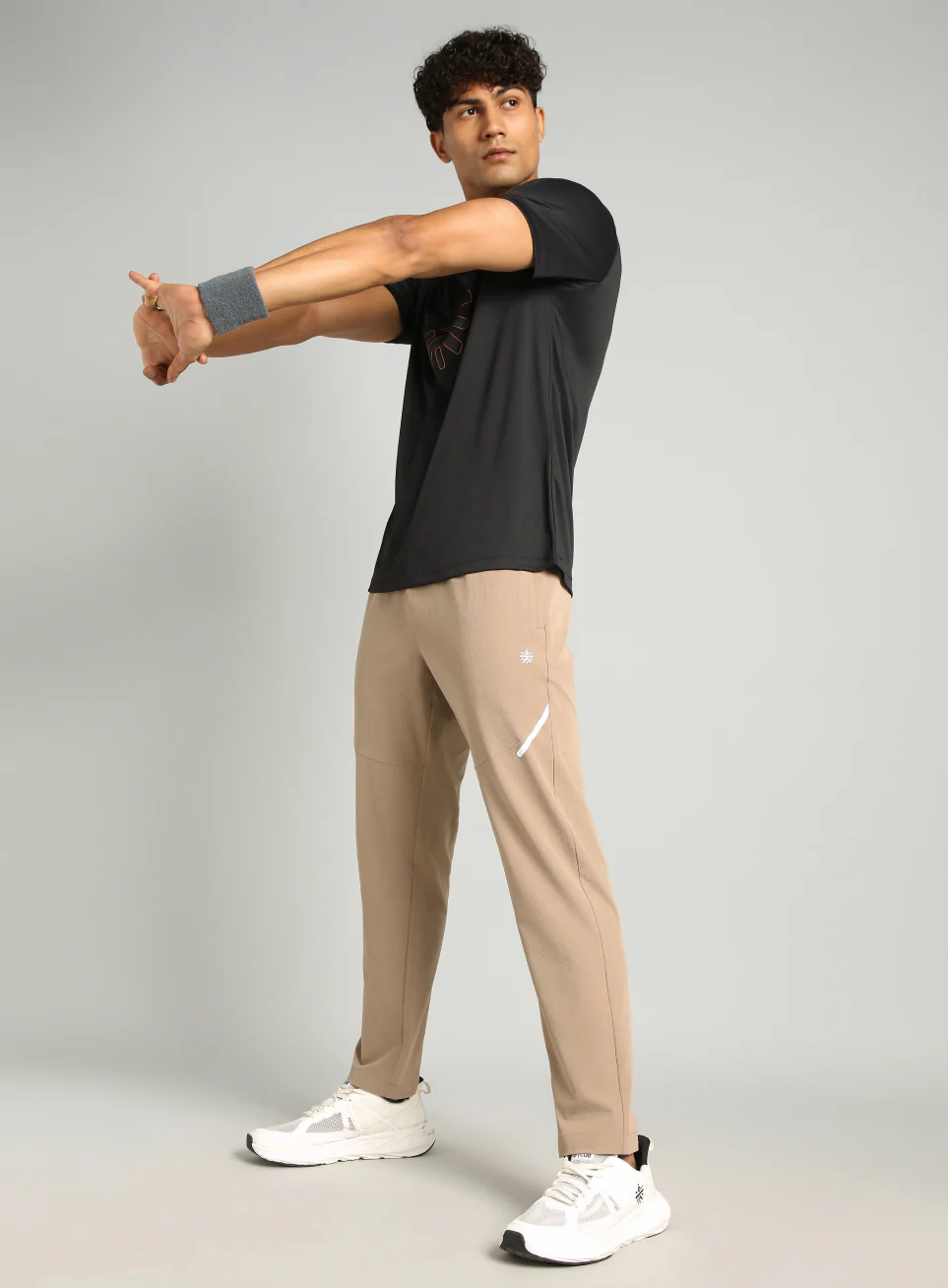 Men's Khaki Training Hype Up Training Trackpants - Image 2