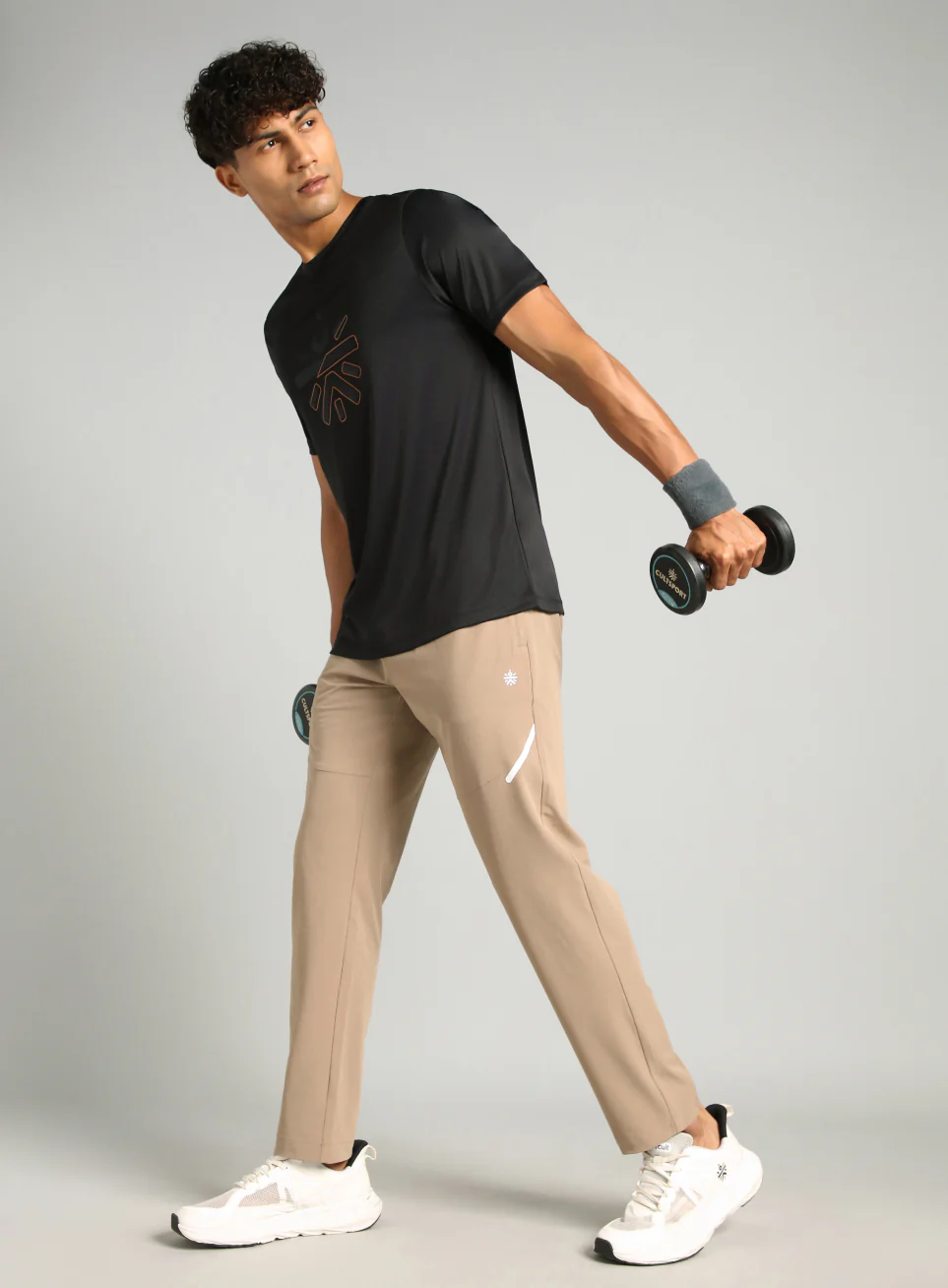 Men's Khaki Training Hype Up Training Trackpants - Image 3
