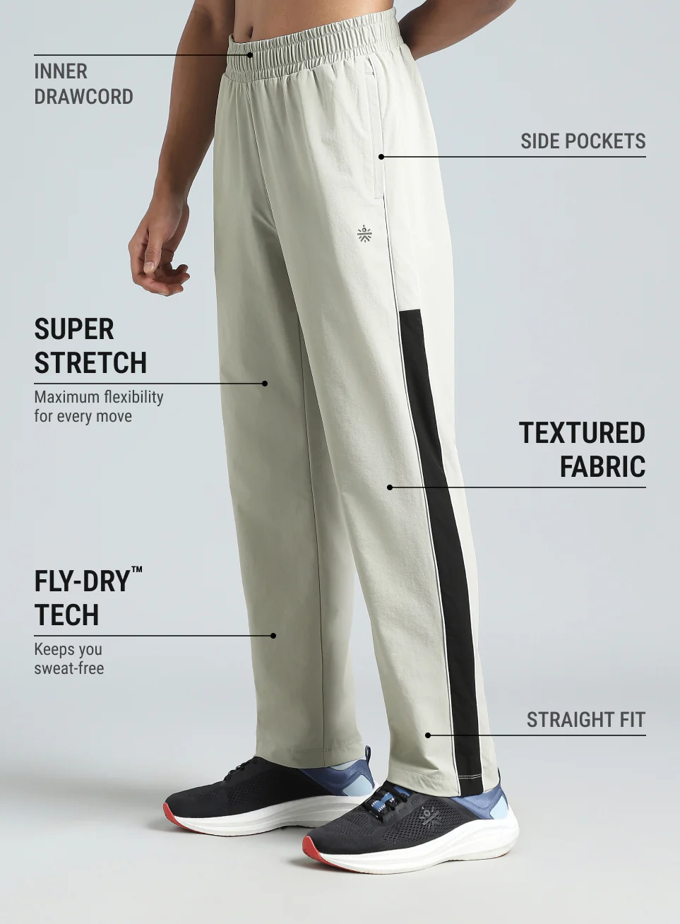 Men's Grey Active Day Out Trackpants - Image 5