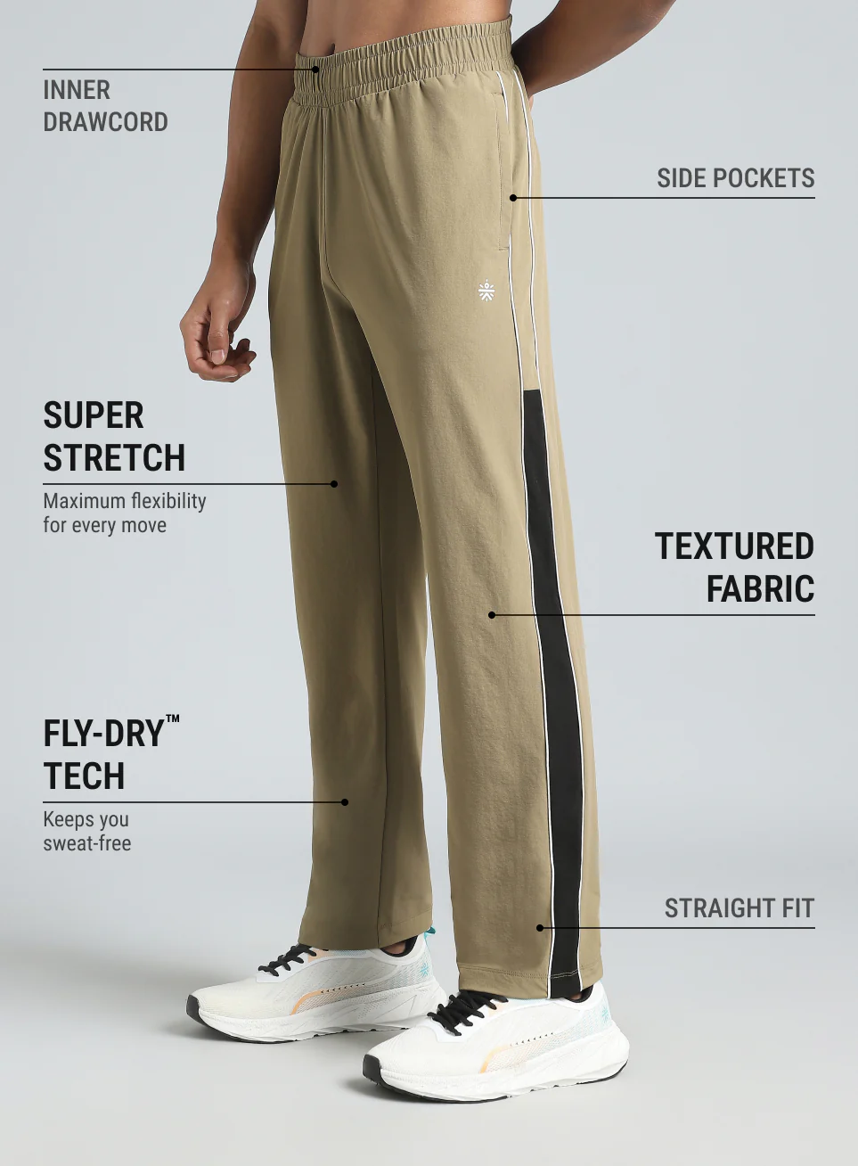 Men's Brown Active Day Out Trackpants - Image 5