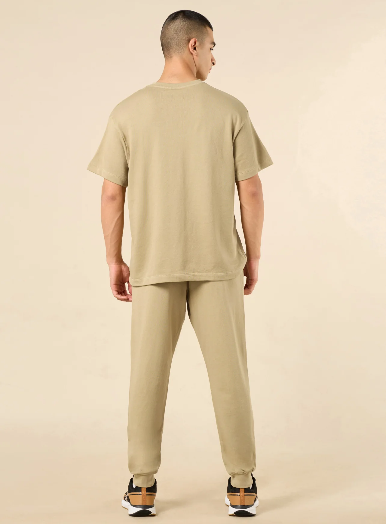 Men's Lifestyle Cotton Khaki Co-ord Set - Image 6