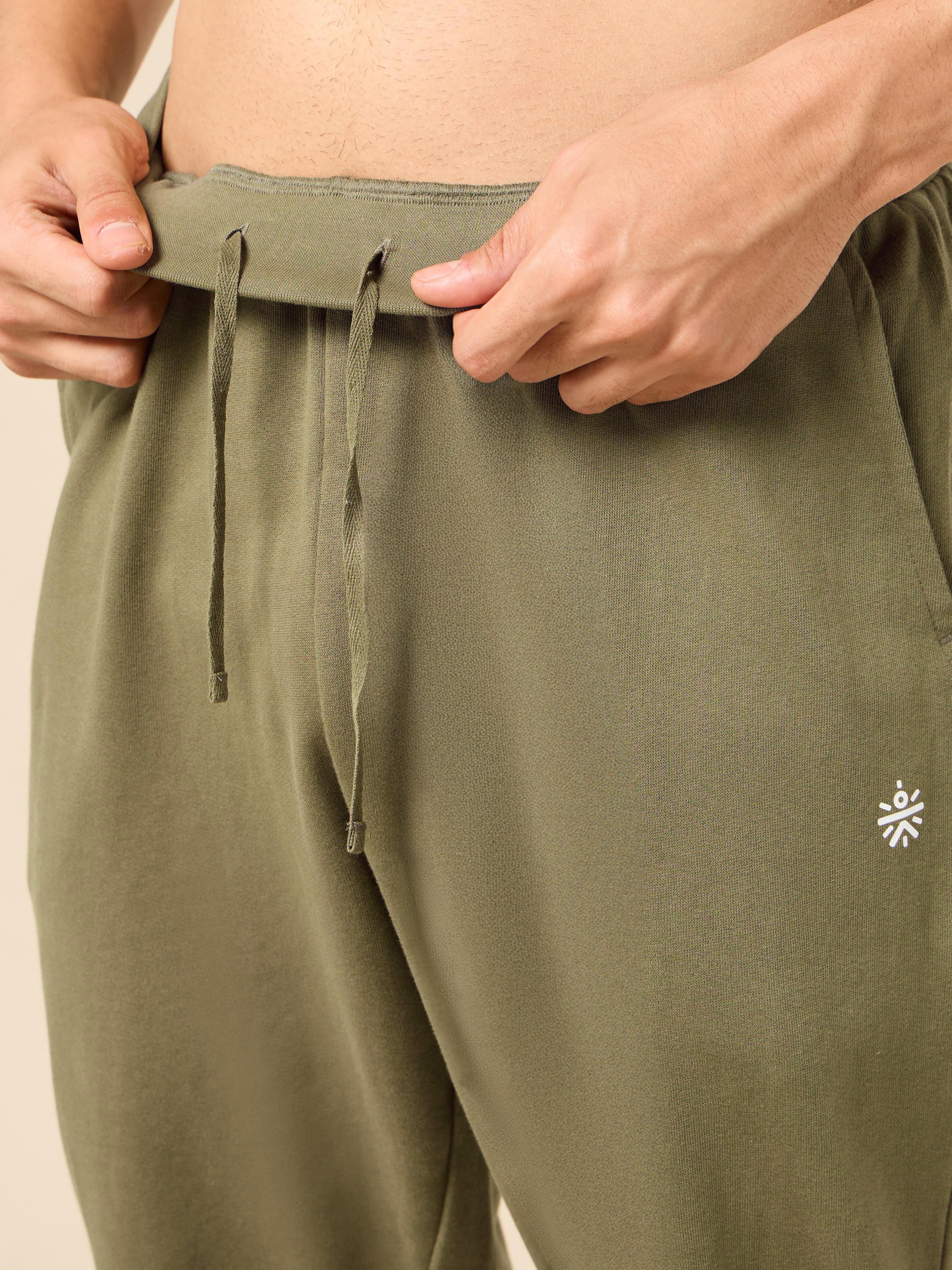 Men's Lifestyle Cotton Olive Co-ord Set - Image 10