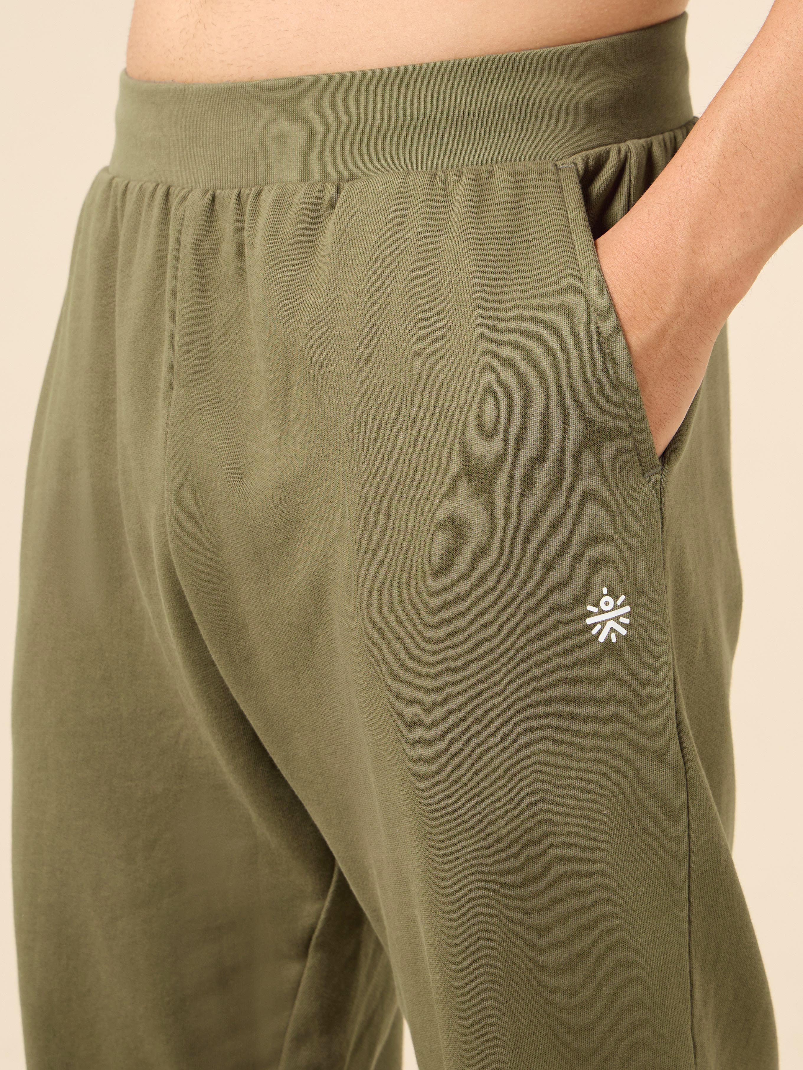 Men's Lifestyle Cotton Olive Co-ord Set - Image 8