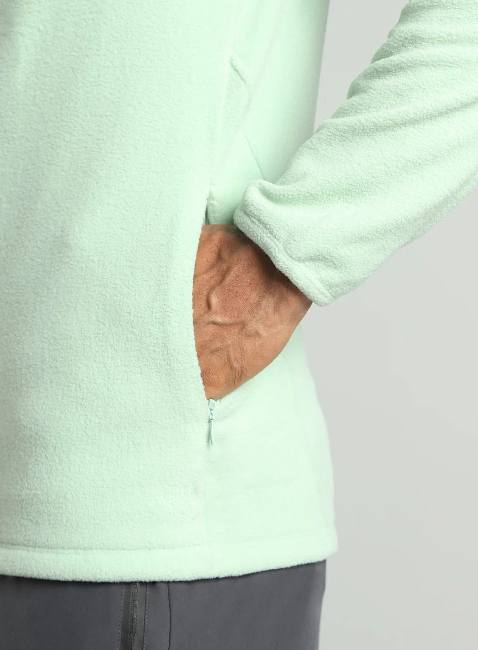 Men's Light Green Performance Pro Training Fleece Jacket - Image 10