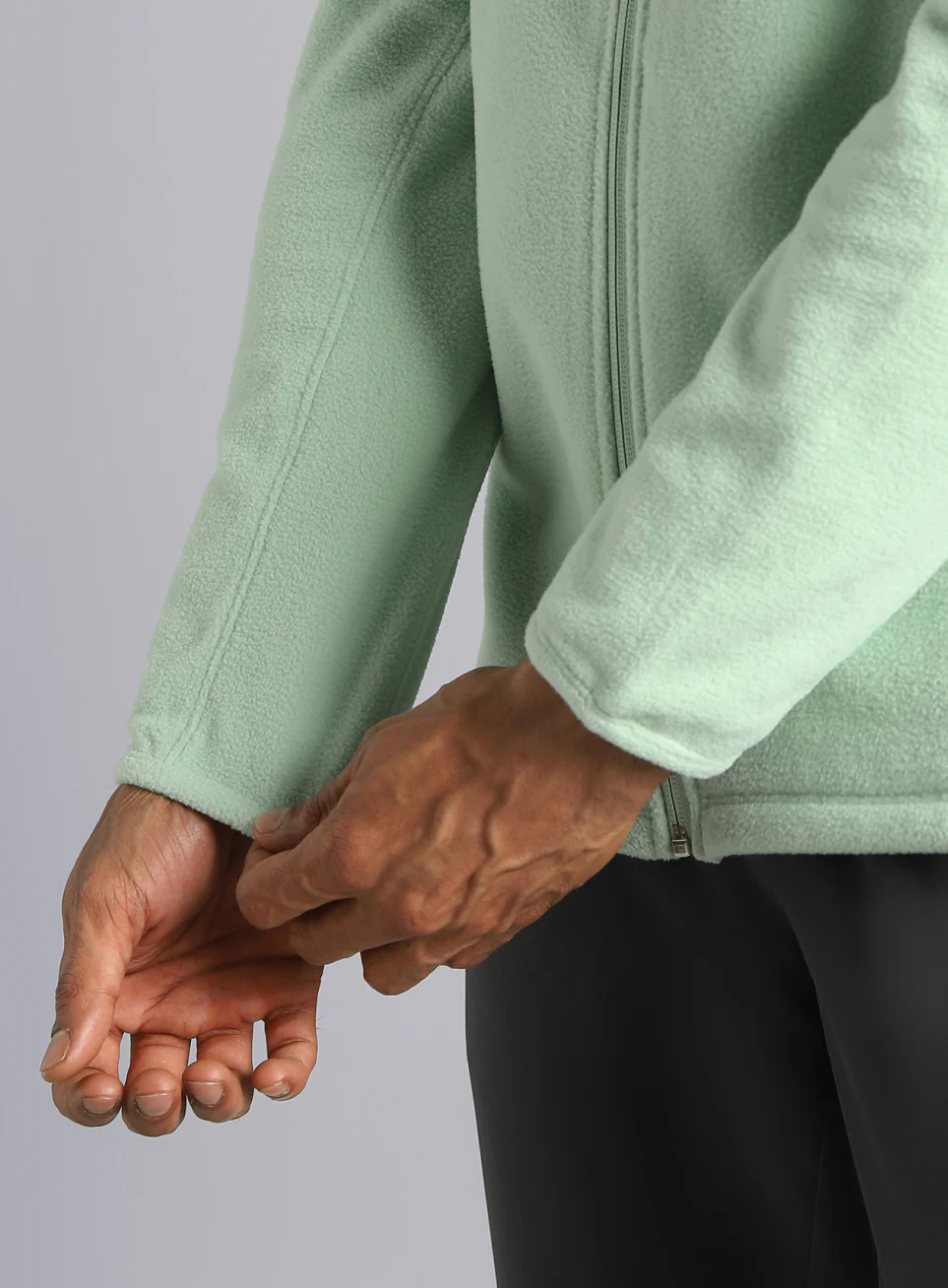 Men's Light Green Performance Pro Training Fleece Jacket - Image 12
