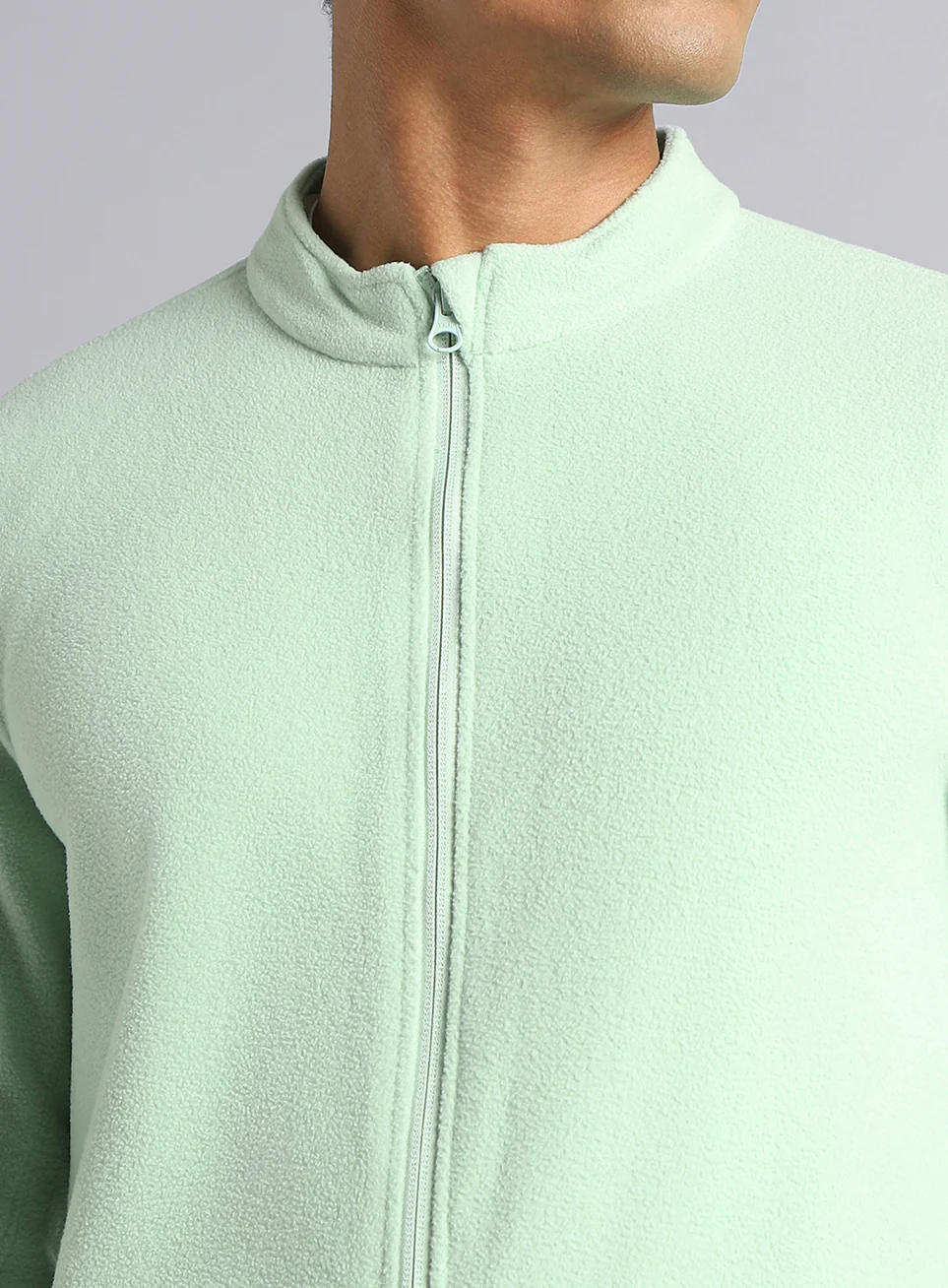 Men's Light Green Performance Pro Training Fleece Jacket - Image 7