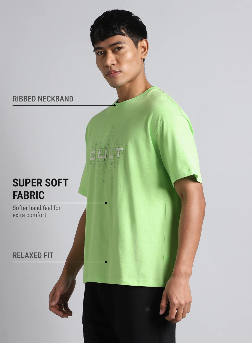 Men's Lime Cult Brand Carrier Graphic T-shirt - Image 5