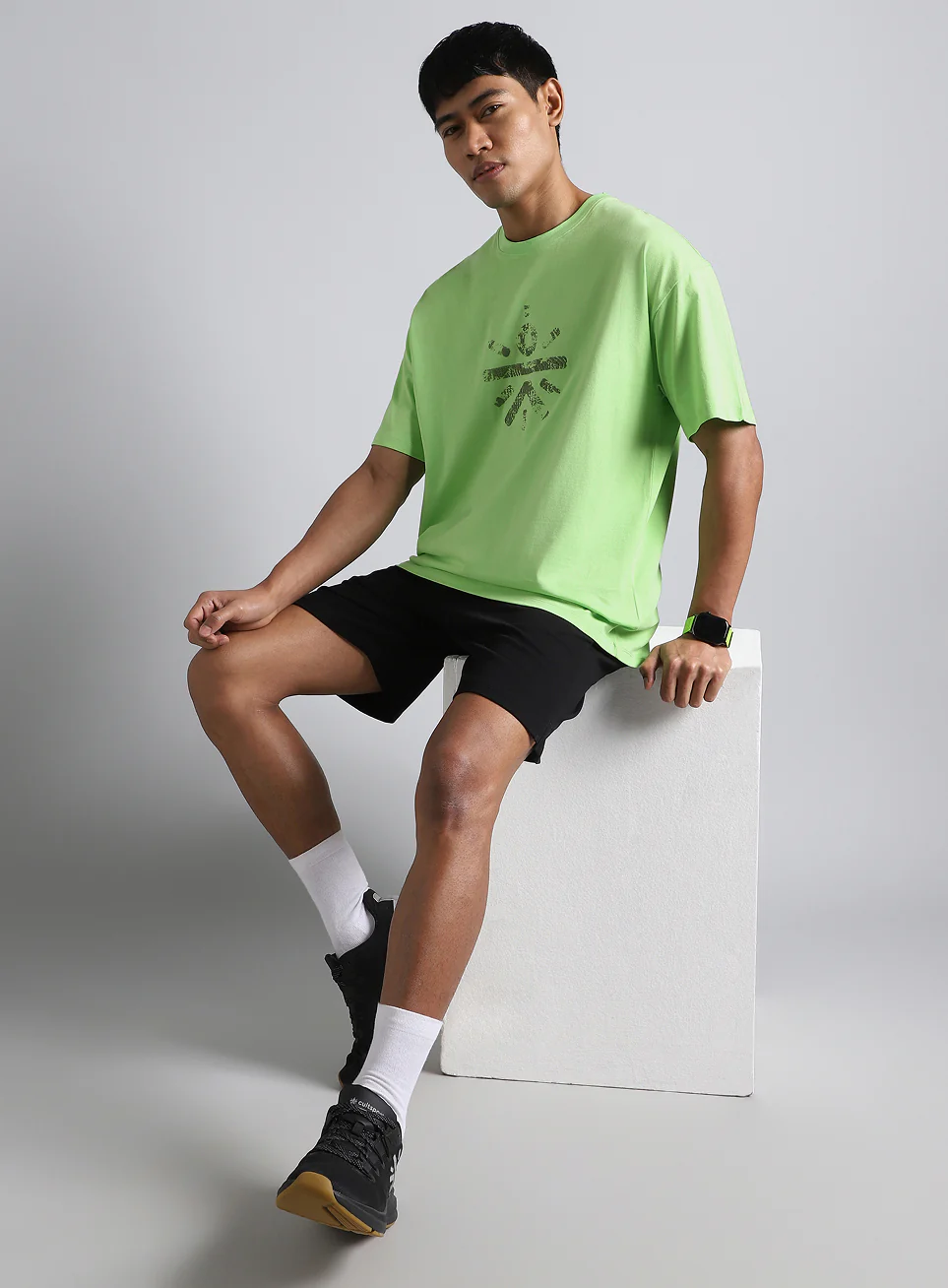 Men's Lime Cult Brand Carrier Oversized Fit T-shirt - Image 3