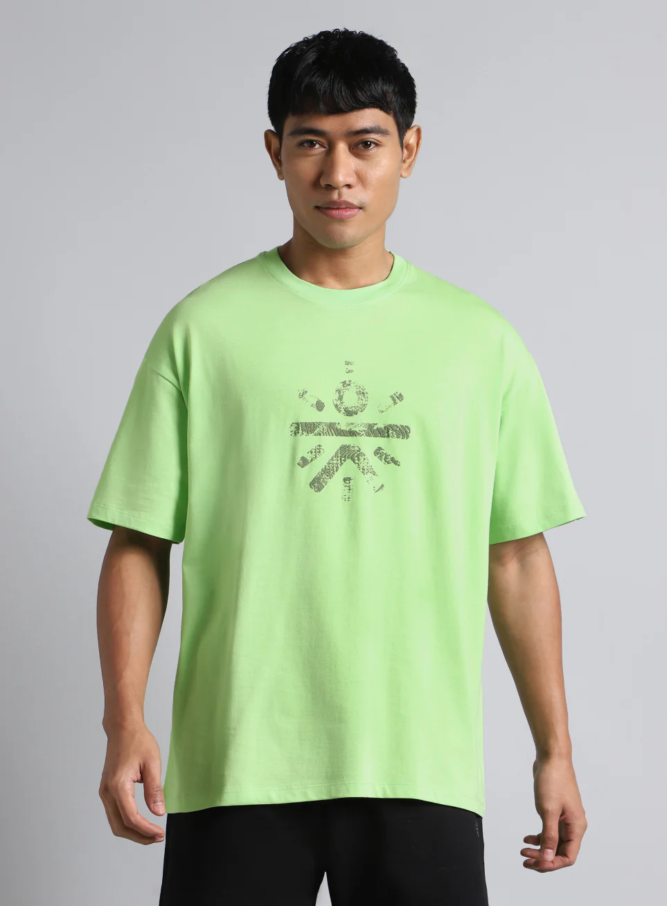 Men's Lime Cult Brand Carrier Oversized Fit T-shirt - Image 4