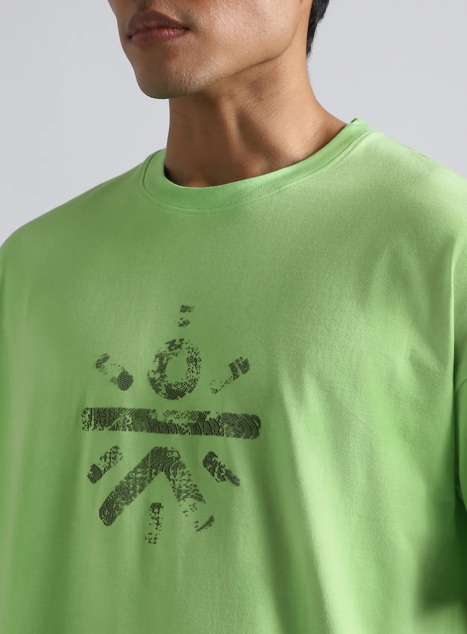 Men's Lime Cult Brand Carrier Oversized Fit T-shirt - Image 7