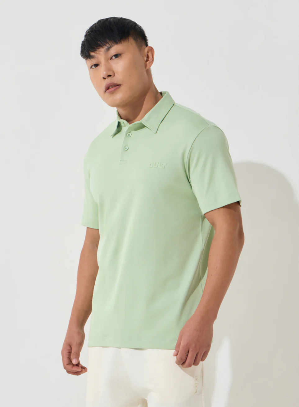 Men's Lime Everyday Luxe Cotton Polo T-shirt - Image 5