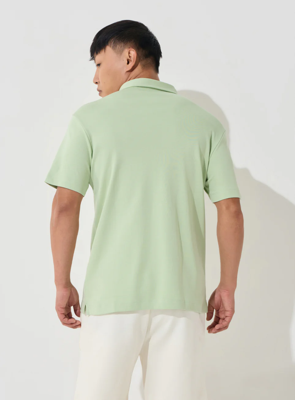 Men's Lime Everyday Luxe Cotton Polo T-shirt - Image 6