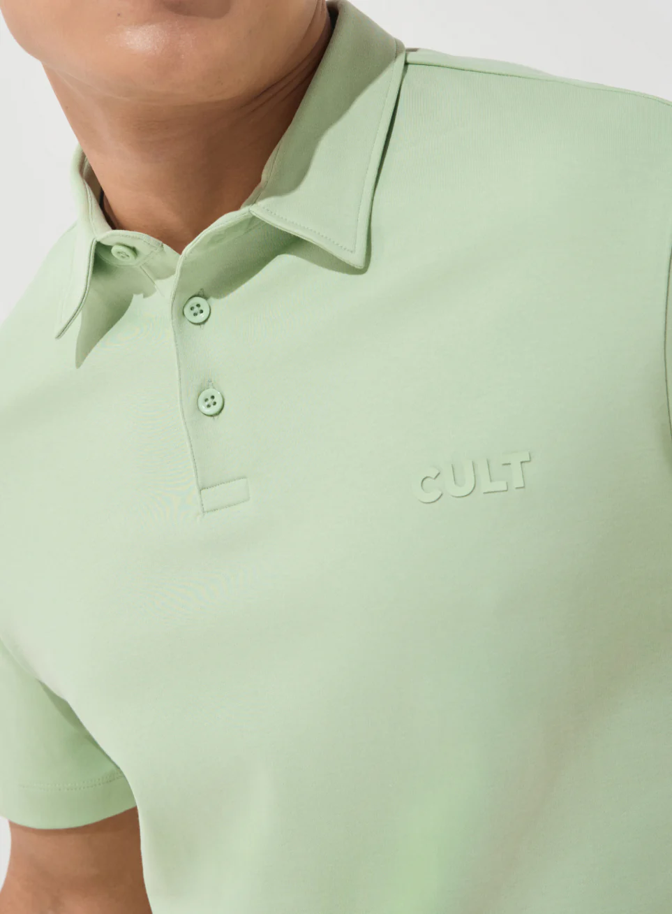 Men's Lime Everyday Luxe Cotton Polo T-shirt - Image 7