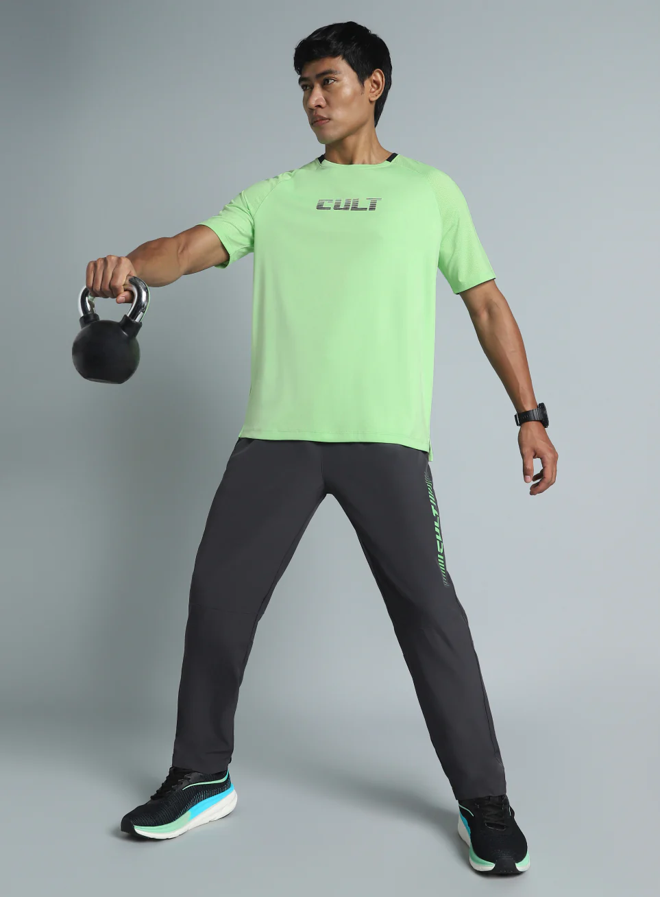 Men's Lime HIIT Recycled Poly Performance T-shirt - Image 3