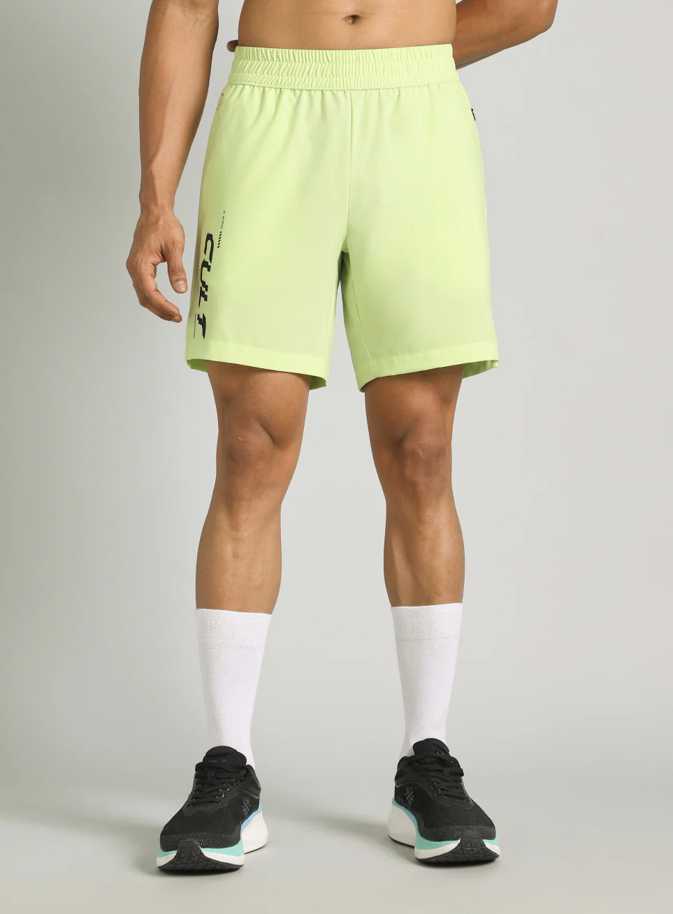Men's Lime Motion Graphic Running Shorts - Image 4