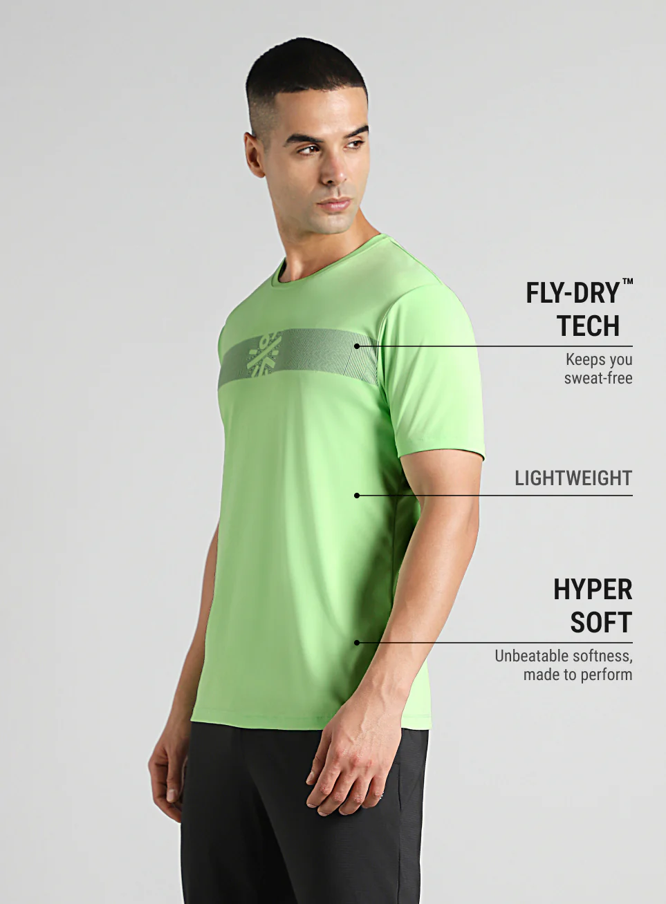 Men's Lime Power Move Training T-shirt - Image 5