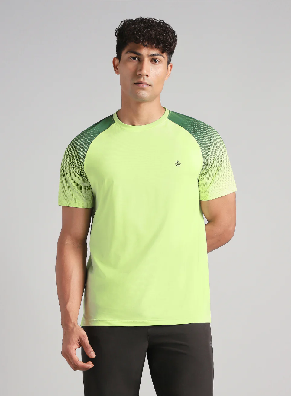 Men's Lime Power Pop Training T-Shirt - Image 4