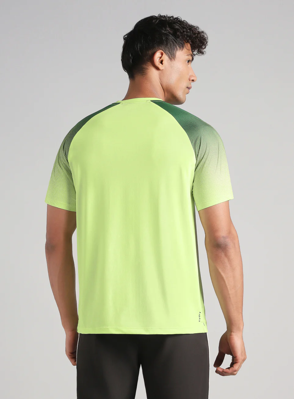 Men's Lime Power Pop Training T-Shirt - Image 6