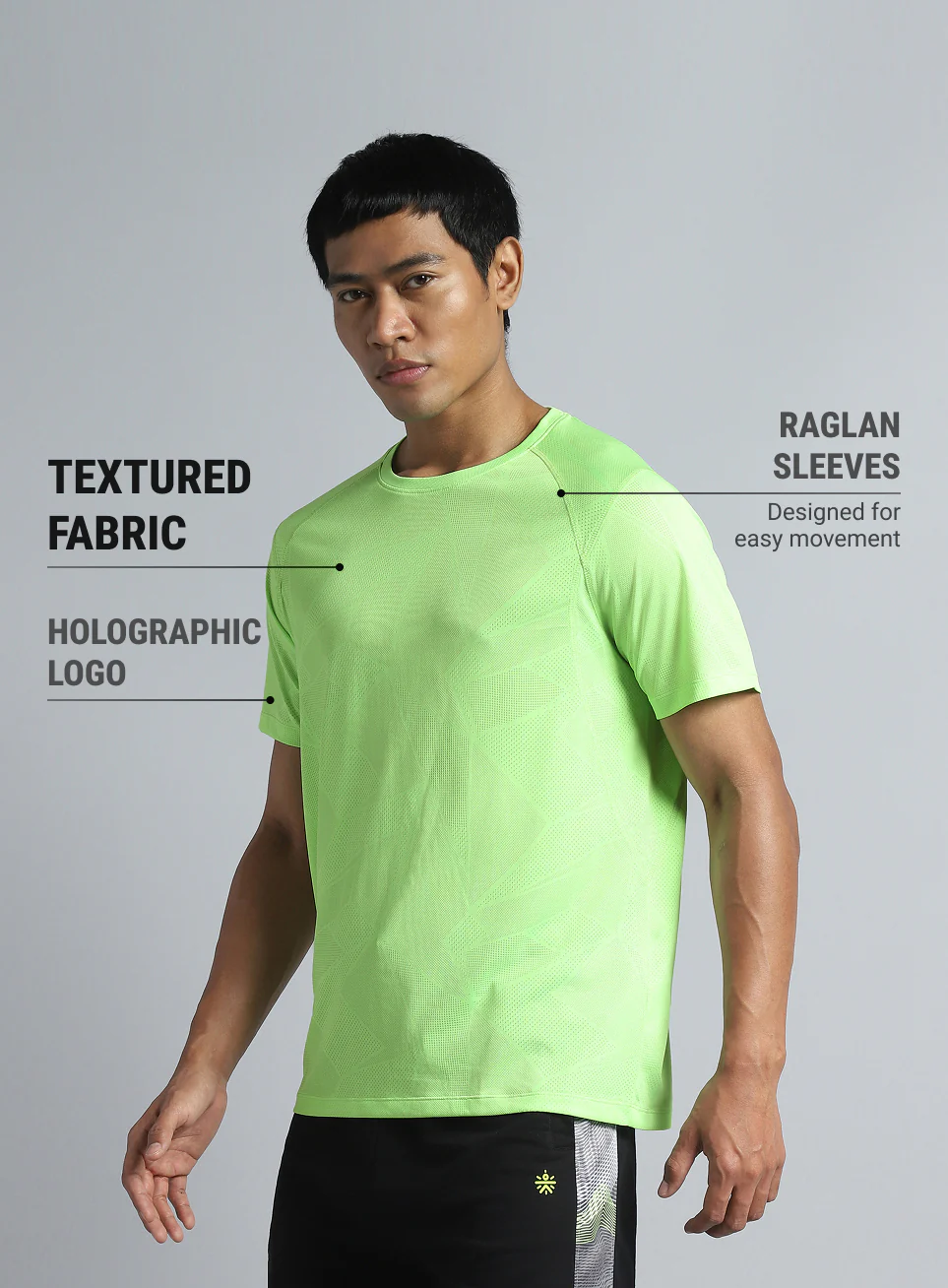 Men's Lime Power Training Sculpted T-shirt - Image 5