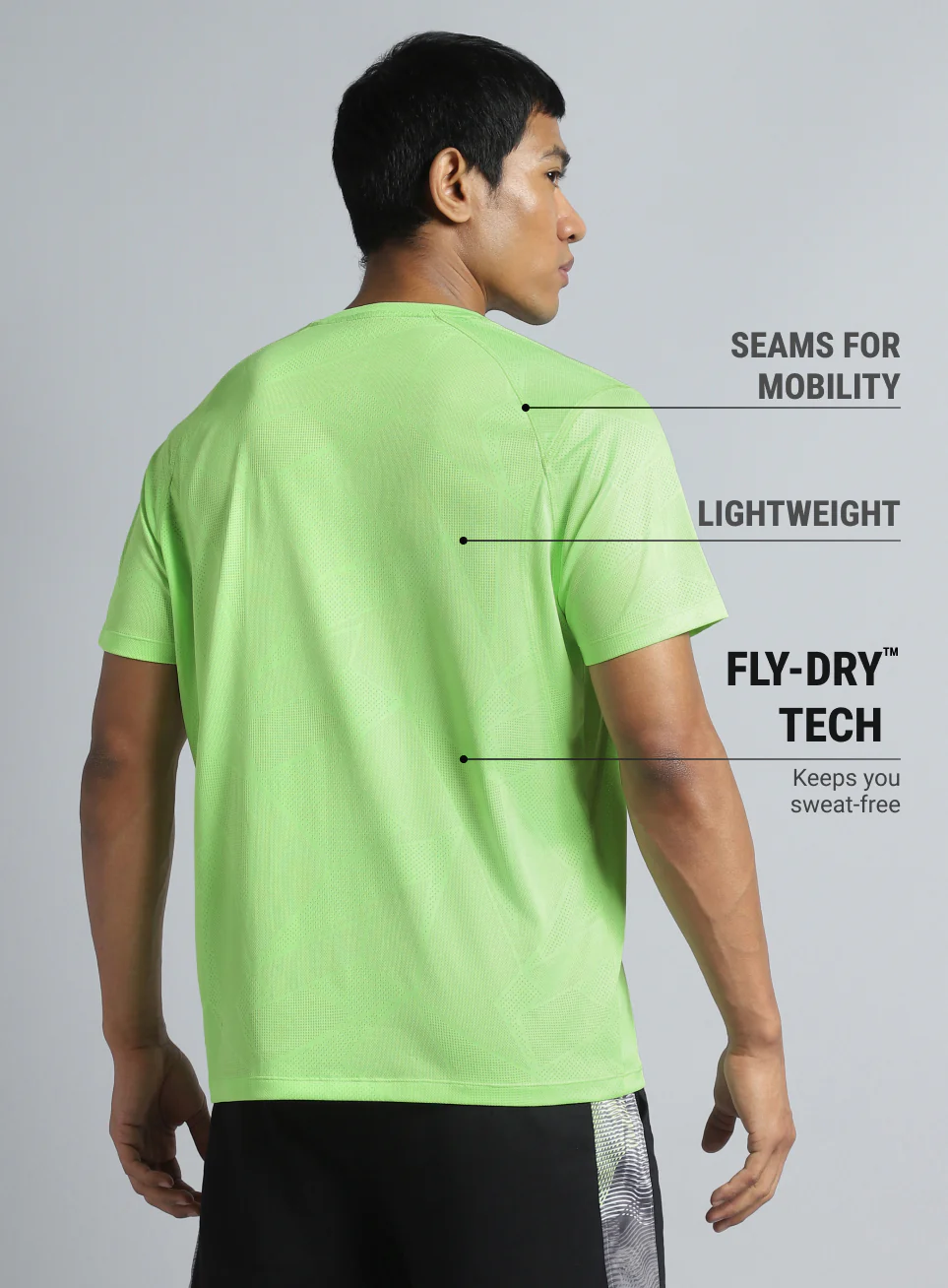 Men's Lime Power Training Sculpted T-shirt - Image 6