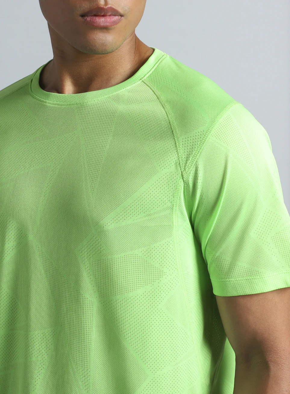 Men's Lime Power Training Sculpted T-shirt - Image 7