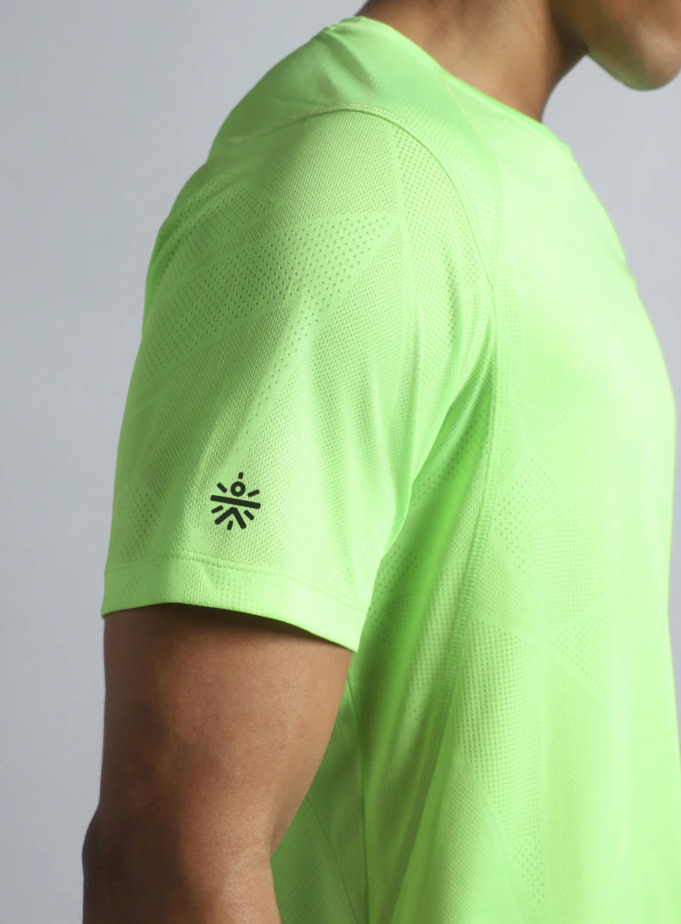 Men's Lime Power Training Sculpted T-shirt - Image 8
