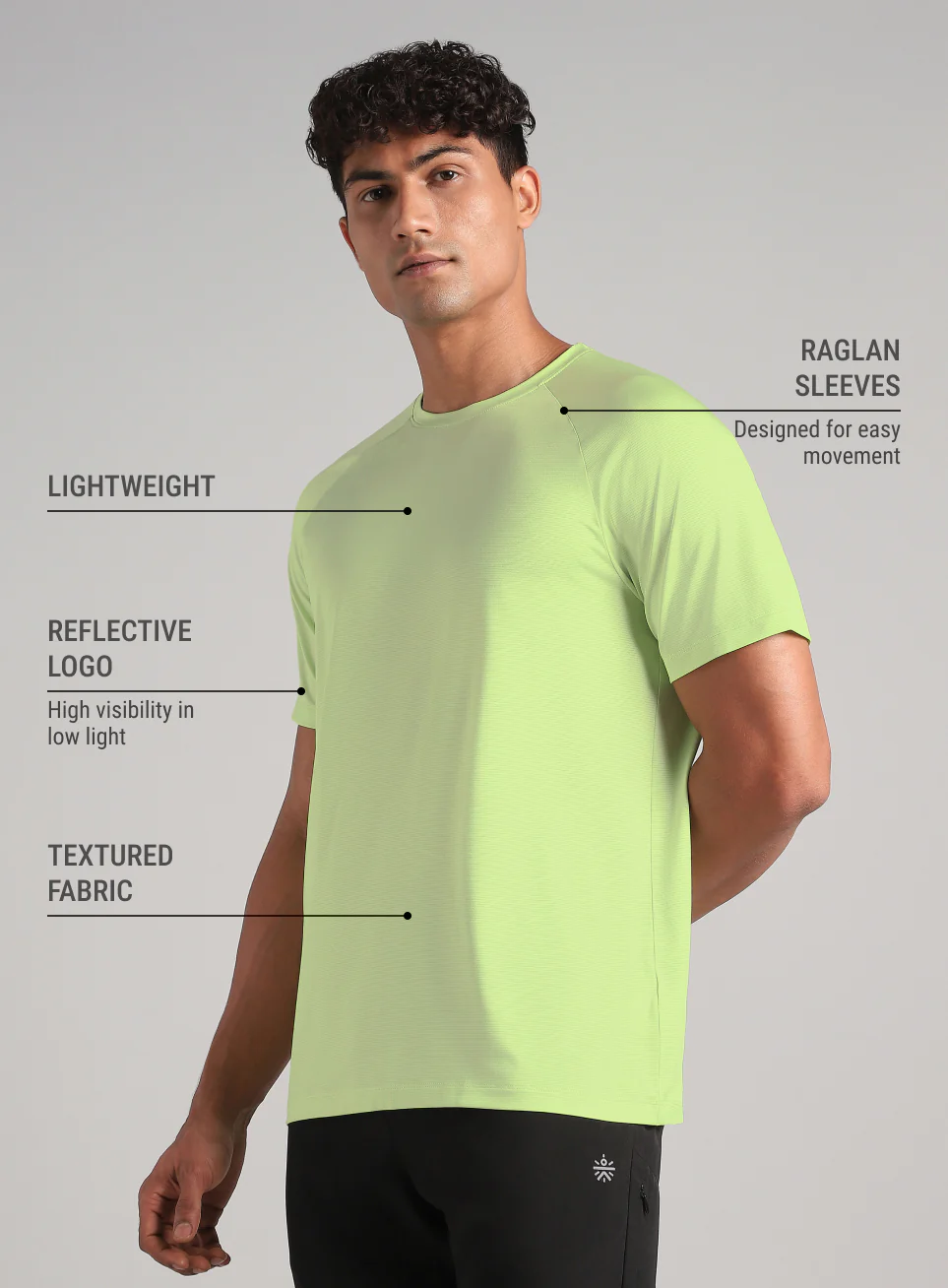 Men's Lime Run Forward T-Shirt - Image 5
