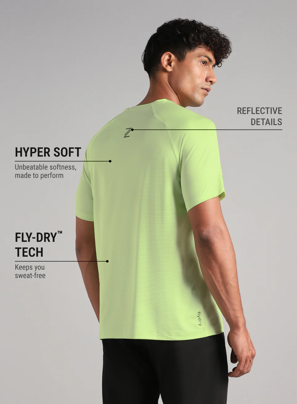 Men's Lime Run Forward T-Shirt - Image 6
