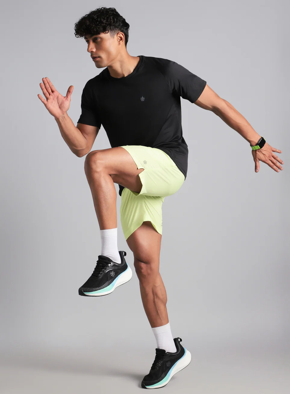 Men's Lime Swift Runner Shorts - Image 2