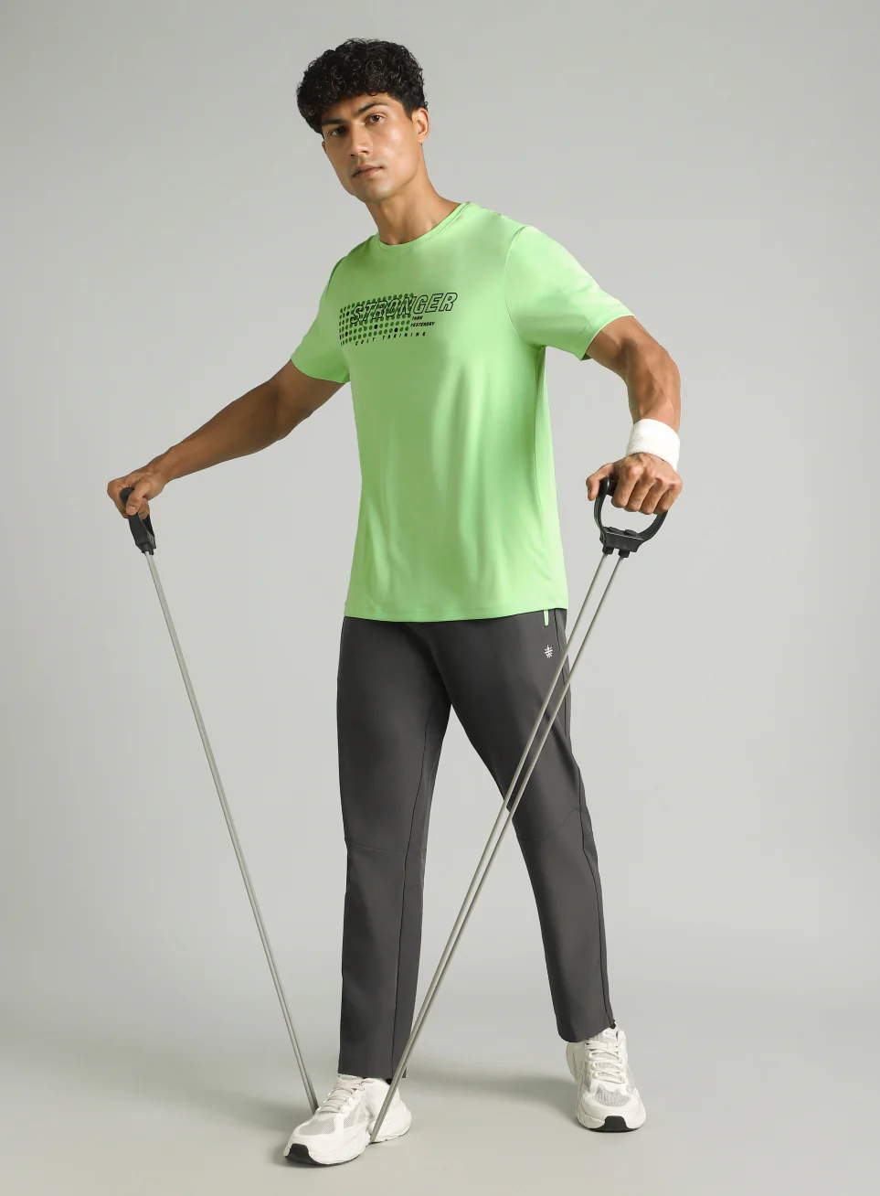 Men's Lime Train Stronger T-shirt - Image 3