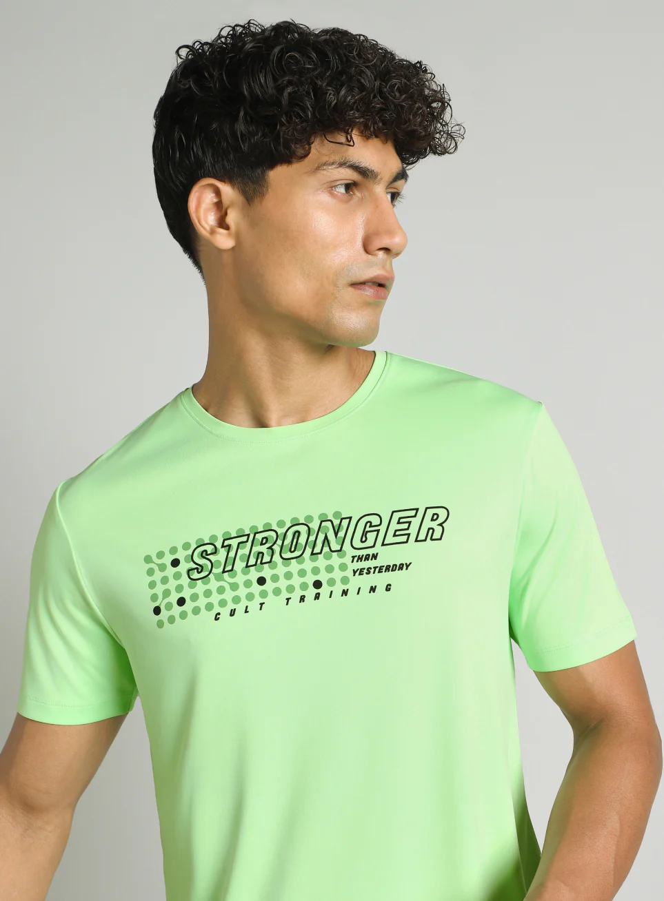 Men's Lime Train Stronger T-shirt - Image 7