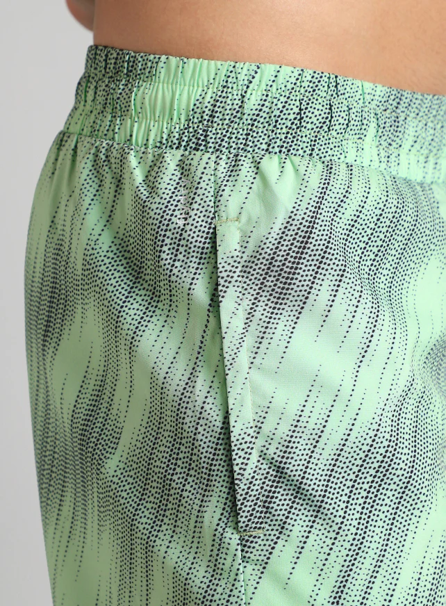 Men's Lime Urban Camo Inbuilt Tights Training Shorts - Image 8