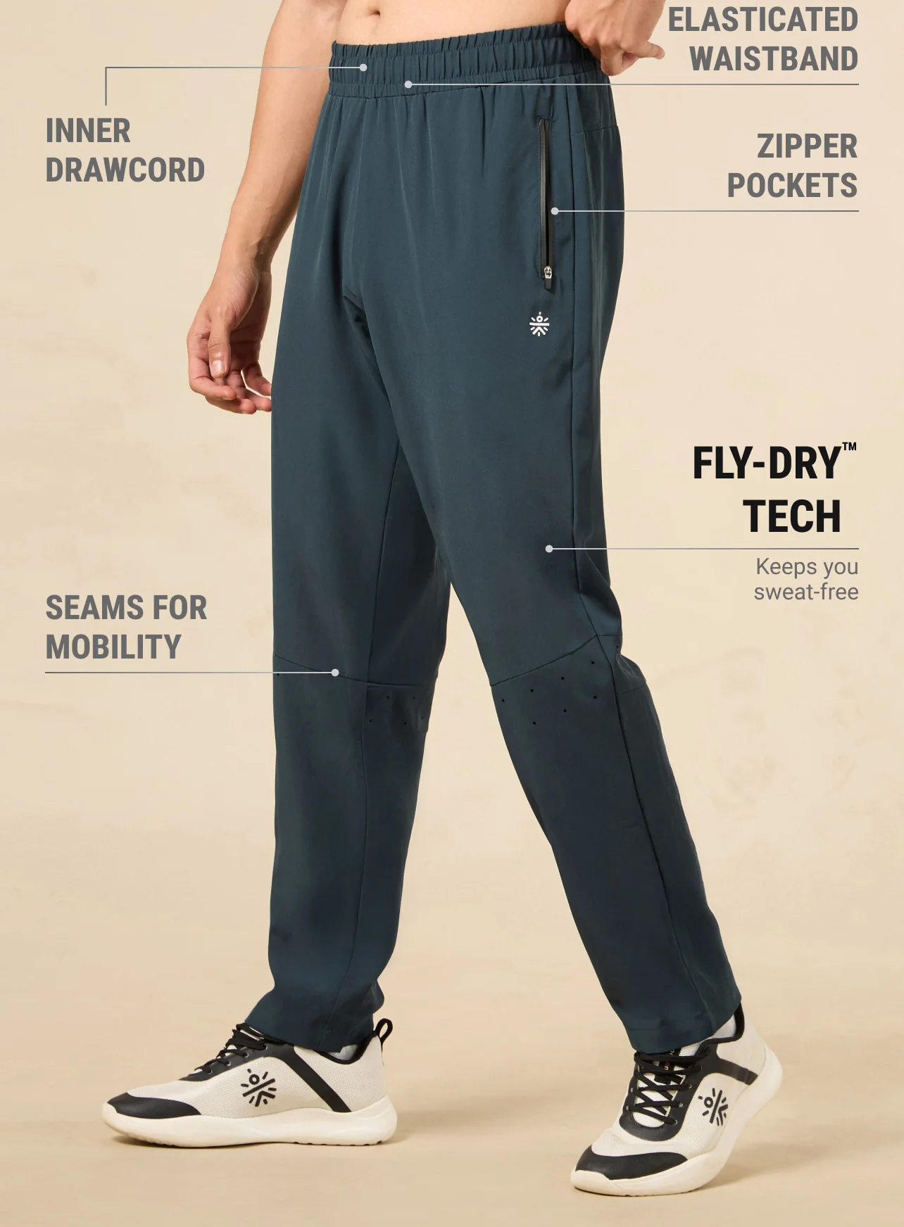 Men's Lt. Blue High Flex Training Performance Pants - Image 5