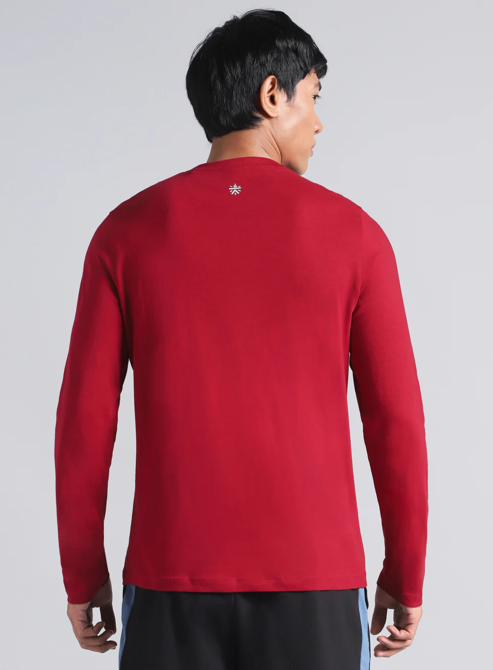 Men's Maroon Courtside Print Full Sleeve T-shirt - Image 6