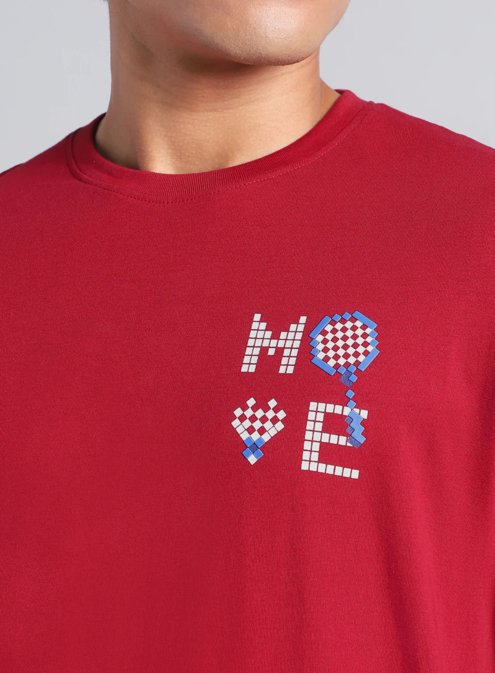 Men's Maroon Courtside Print Full Sleeve T-shirt - Image 7