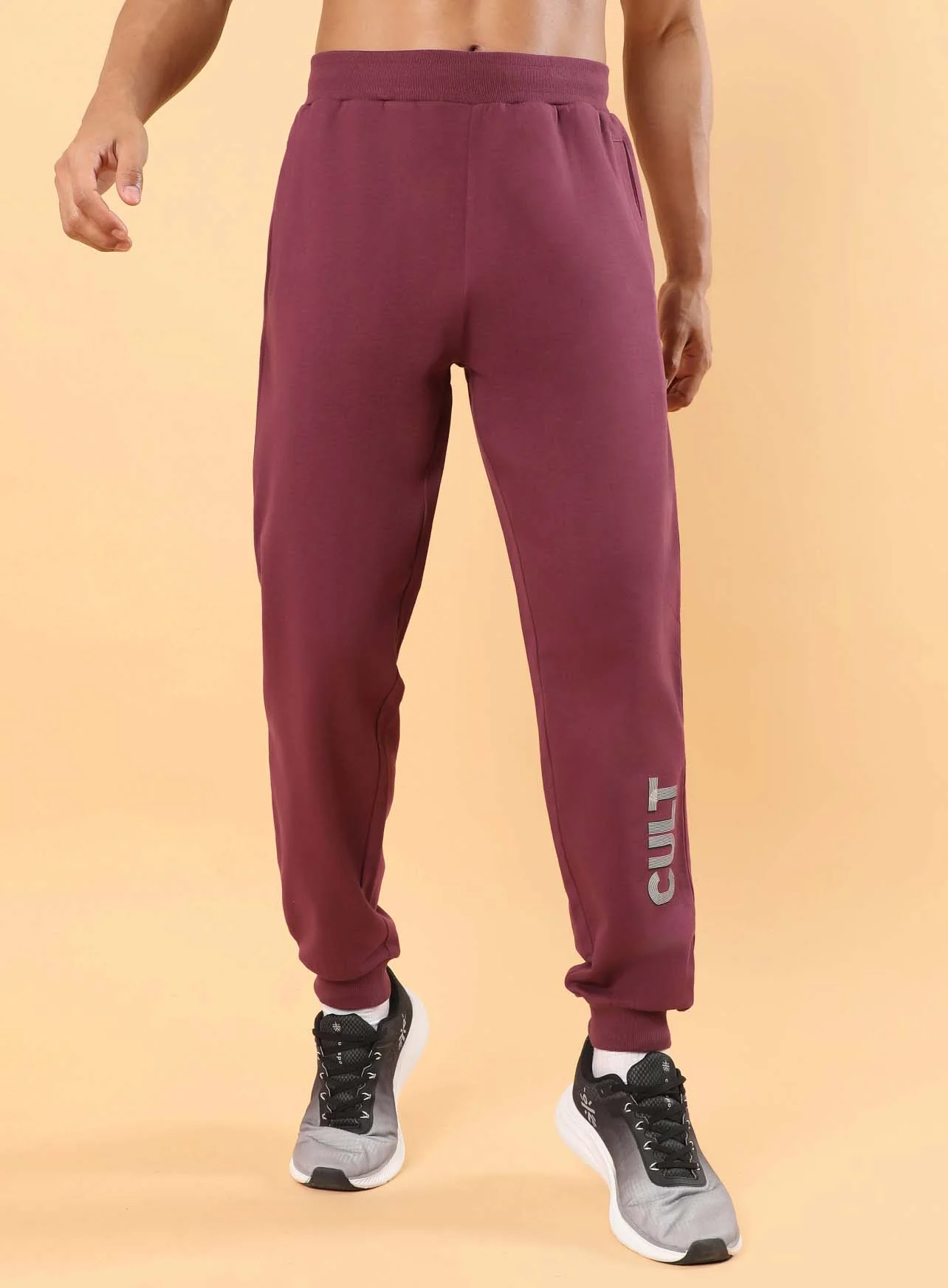 Men's Maroon Cult Brand Carrier Joggers - Image 4