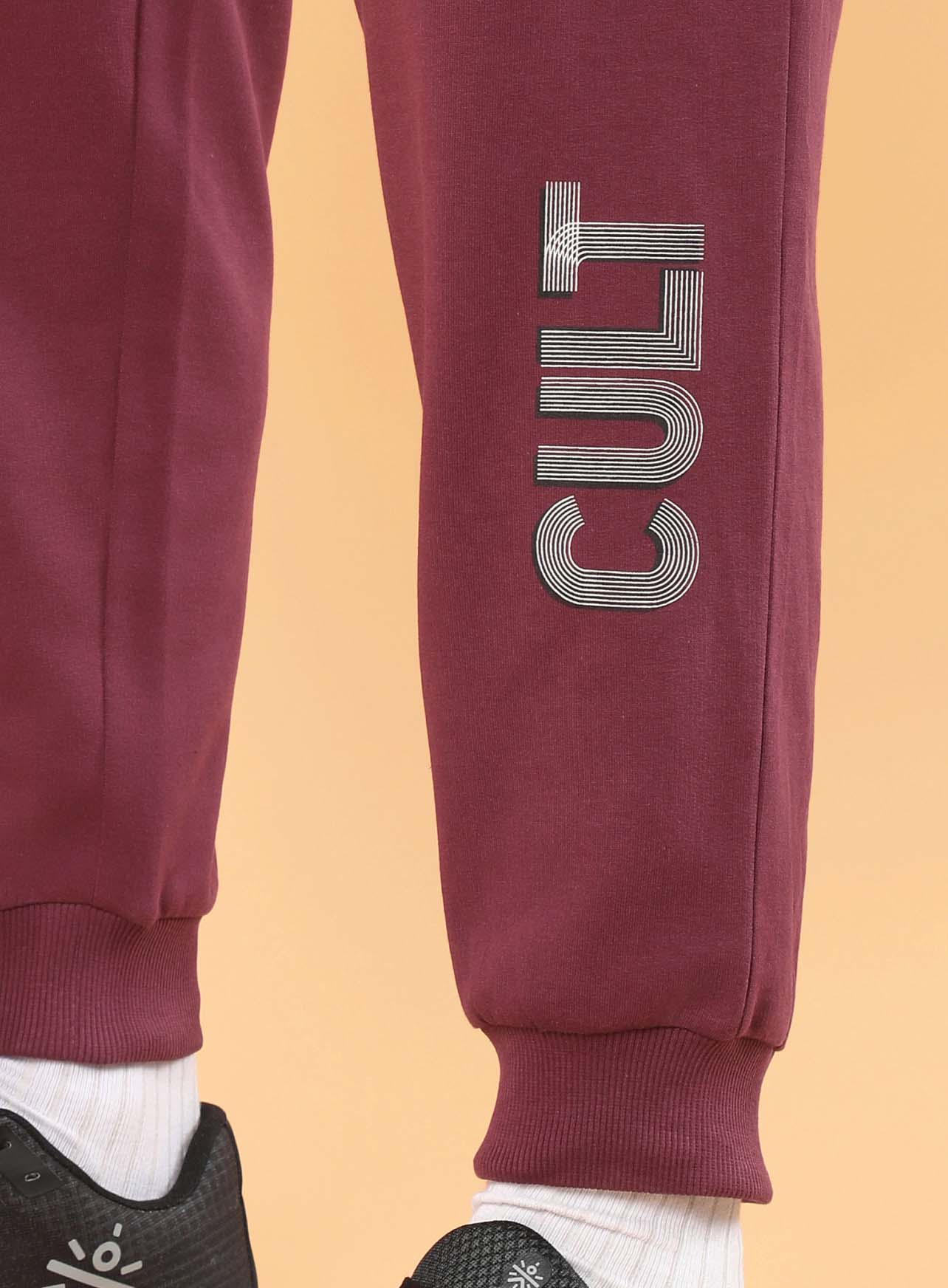 Men's Maroon Cult Brand Carrier Joggers - Image 8