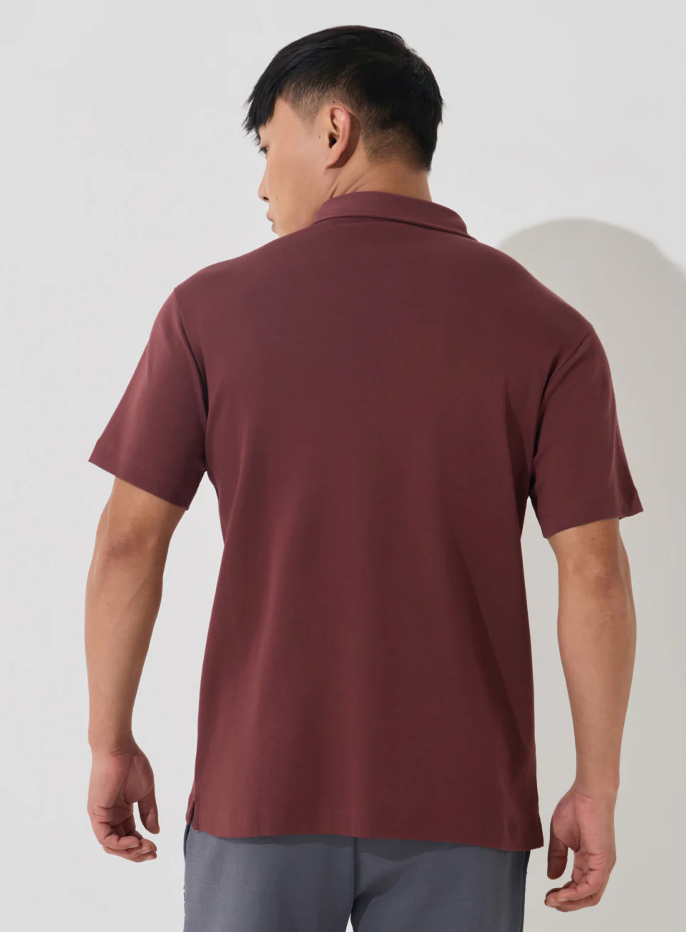 Men's Maroon Everyday Luxe Cotton Polo T-shirt - Image 6