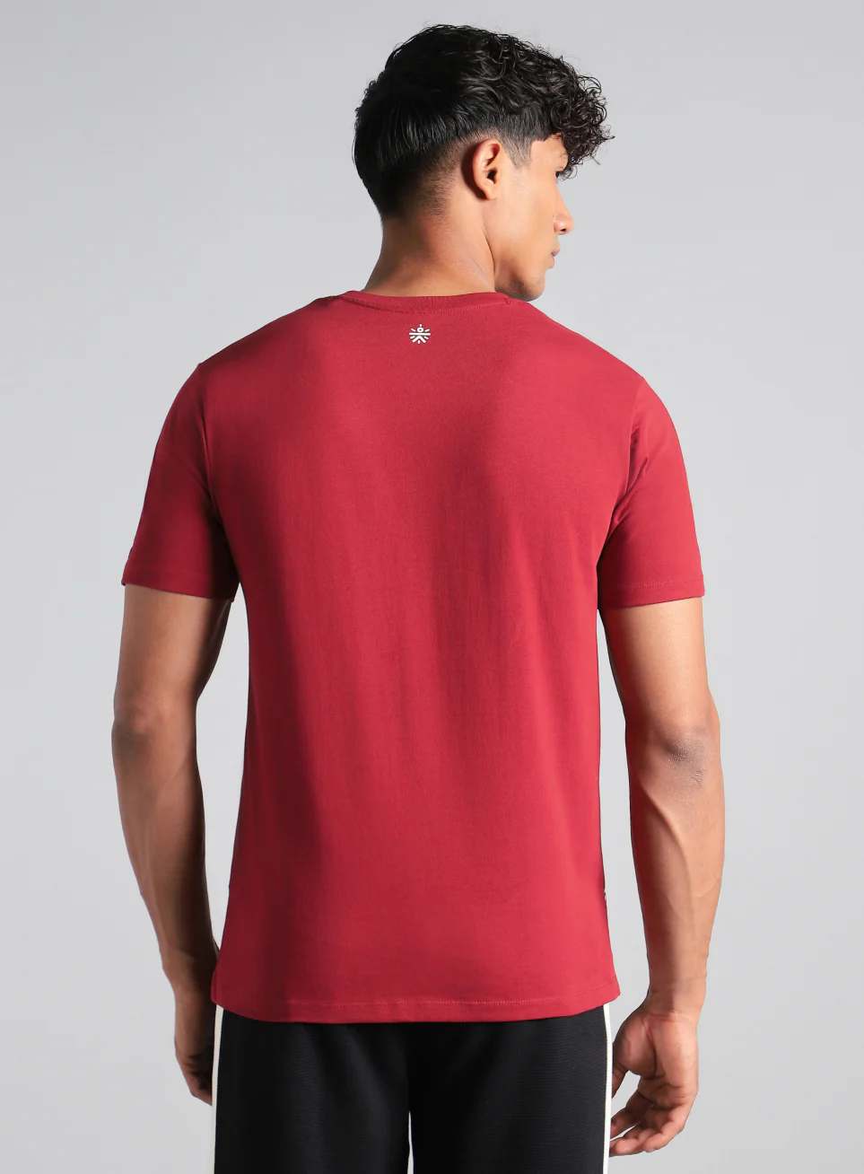 Men's Maroon In Motion Graphic T-shirt - Image 6