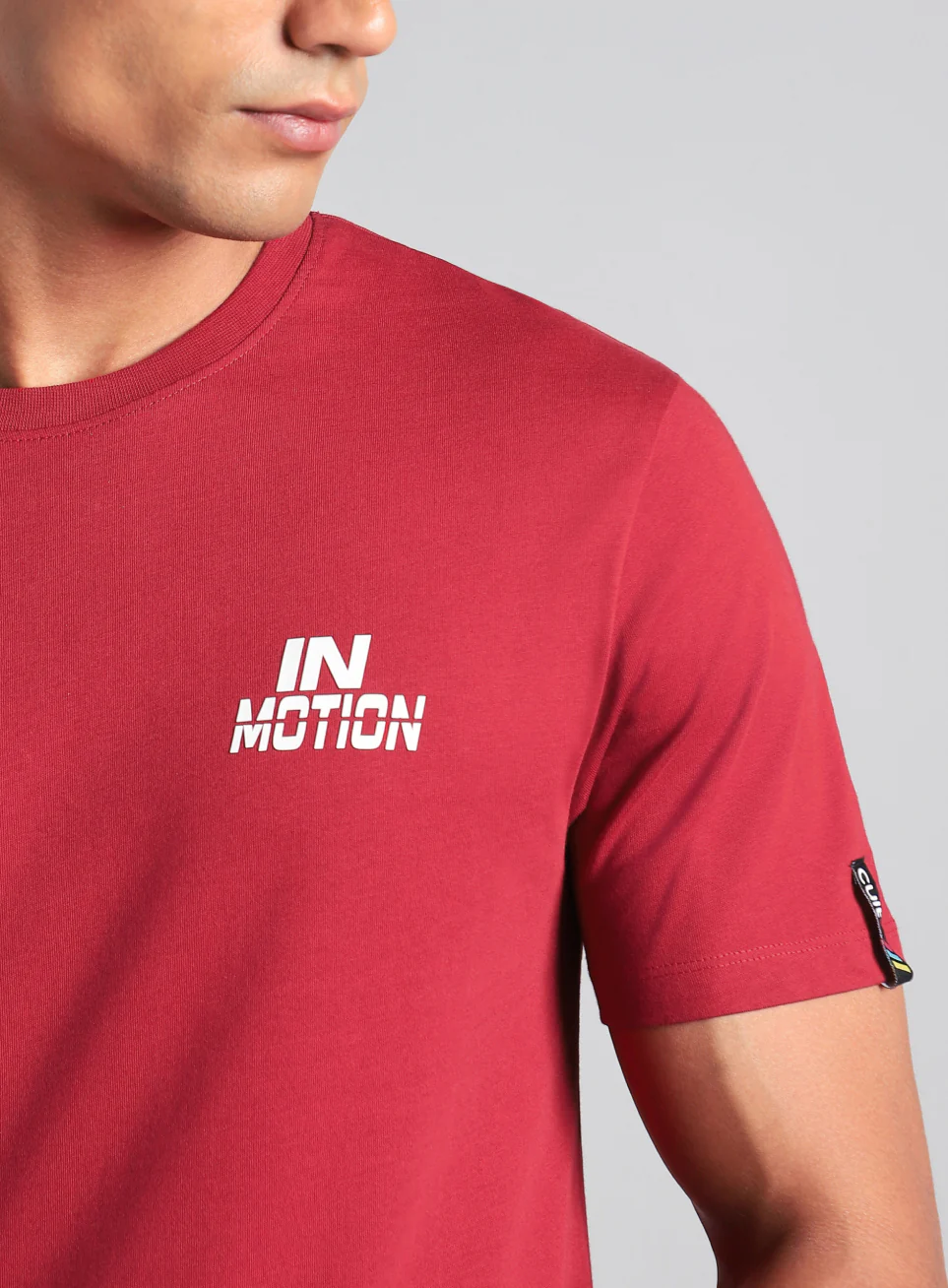 Men's Maroon In Motion Graphic T-shirt - Image 7