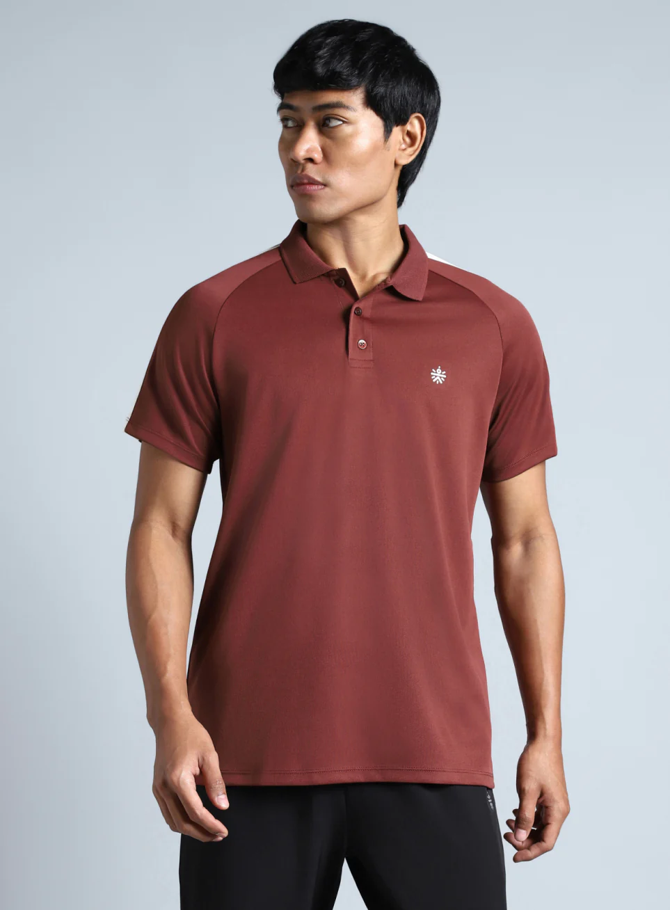 Men's Maroon Performance Essential Polo T-shirt - Image 4