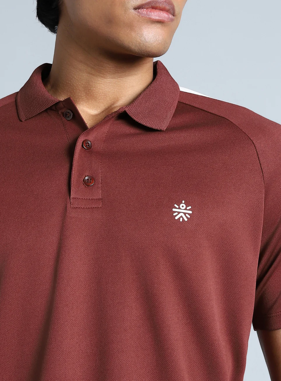 Men's Maroon Performance Essential Polo T-shirt - Image 7