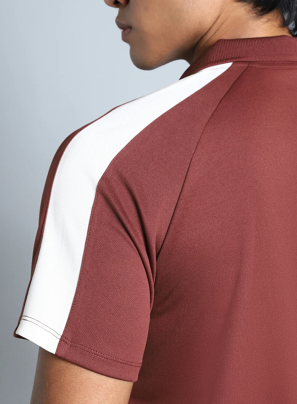 Men's Maroon Performance Essential Polo T-shirt - Image 8