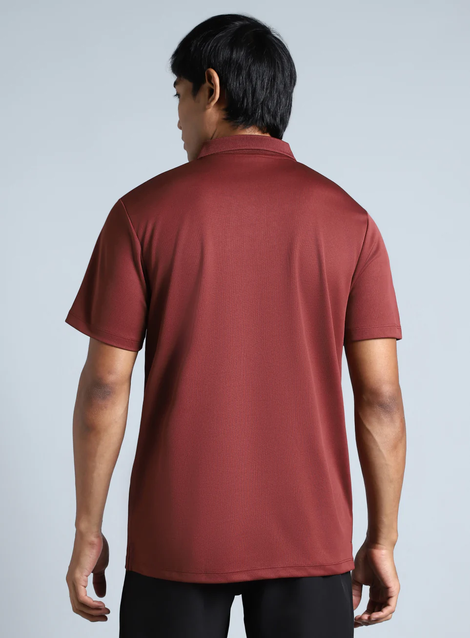 Men's Maroon Performance Polo T-shirt - Image 6